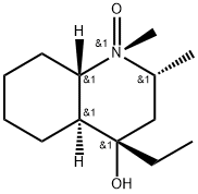 4(axial)-Ethyl-1,2(equatorial)-dimethyl-trans-decahydroquinol-4-ol,N-o xide Struktur