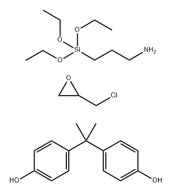 4,4'-Isopropylidenediphenol, oligomeric reaction products with 1-chloro-2,3-epoxypropane, reaction products with 3-aminopropyltriethoxysilane Struktur