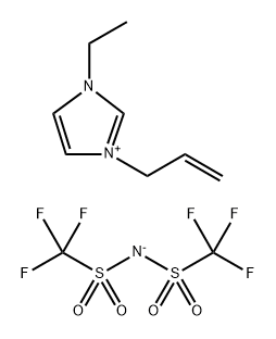 1H-Imidazolium, 1-ethyl-3-(2-propen-1-yl)-, 1,1,1-trifluoro-N-[(trifluoromethyl)sulfonyl]methanesulfonamide (1:1) Struktur