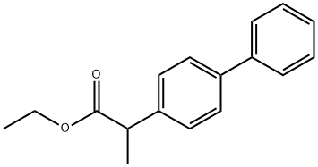 [1,1'-Biphenyl]-4-acetic acid, α-methyl-, ethyl ester Struktur