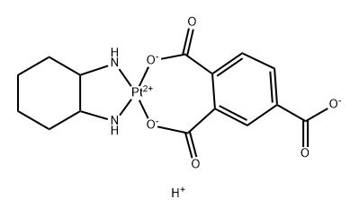 carboxyphthalato-1,2-diaminocyclohexaneplatinum Struktur