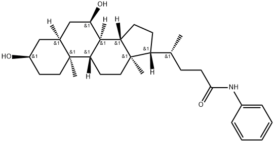 Cholan-24-amide, 3,7-dihydroxy-N-phenyl-, (3α,5β,7α)- (9CI) Struktur