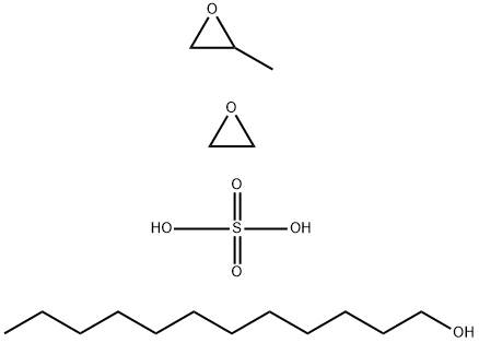 Oxirane, methyl-, polymer with oxirane, mono(hydrogen sulfate), dodecyl ether, sodium salt Struktur