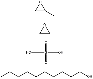 Oxirane, methyl-, polymer with oxirane, mono(hydrogen sulfate), decyl ether, ammonium salt Struktur