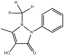 3H-Pyrazol-3-one, 1,2-dihydro-4-hydroxy-5-methyl-1-(methyl-d3)-2-phenyl- (9CI) Struktur