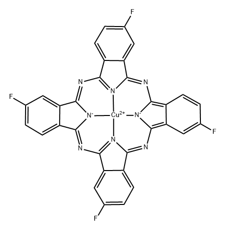 Copper(II)-2,9,16,23-tetrafluoro-29H ,31H -phthalocyanine Struktur