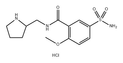 Benzamide, 5-(aminosulfonyl)-2-methoxy-N-(2-pyrrolidinylmethyl)-, hydrochloride (1:1) Struktur