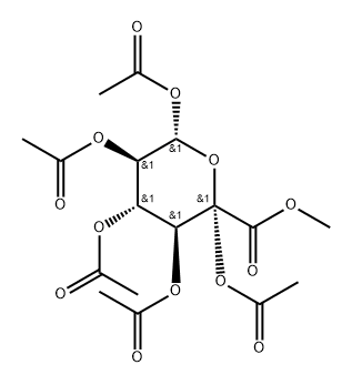 .alpha.-L-Idopyranuronic acid, 5-C-(acetyloxy)-, methyl ester, tetraacetate Struktur