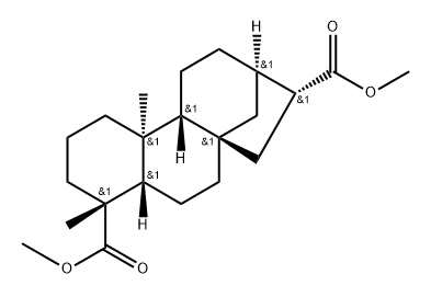 Kaurane-17,18-dioic acid, dimethyl ester, (4α,16α)- (9CI) Struktur