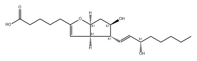 Prosta-6,13-dien-1-oic acid, 6,9-epoxy-11,15-dihydroxy-, (9α,11α,13E,15S)- (9CI) Struktur