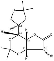 3,5:6,7-二-O-(1-甲基亞乙基)-D-甘油型-D-古洛-庚糖酸 GAMMA-內酯, 6605-22-7, 結構式