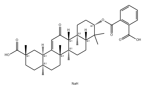 glycyrrhetinic acid 3-O-hemiphthalate Struktur