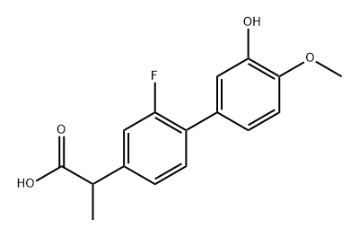 3'-hydroxy-4'-methoxyflurbiprofen Struktur