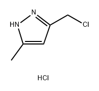 1H-Pyrazole, 3-(chloromethyl)-5-methyl-, hydrochloride (1:) Struktur