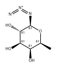 β-L-Galactopyranosyl azide, 6-deoxy- Struktur