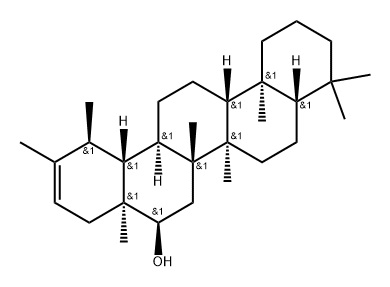 (18α,19α)-Urs-20-en-16α-ol Struktur