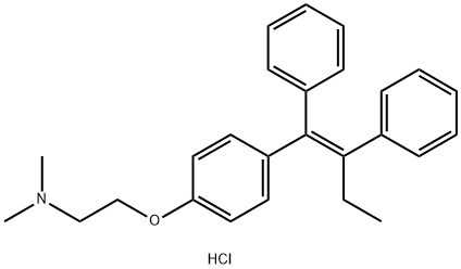 Ethanamine, 2-[4-(1,2-diphenyl-1-butenyl)phenoxy]-N,N-dimethyl-, hydrochloride, (E)- (9CI) Struktur