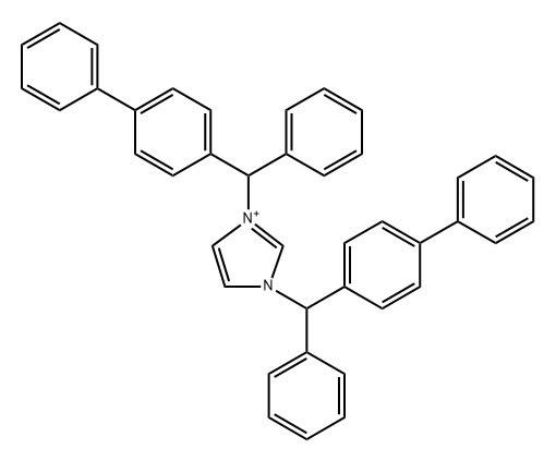 1H-Imidazolium, 1,3-bis([1,1'-biphenyl]-4-ylphenylmethyl)- Struktur