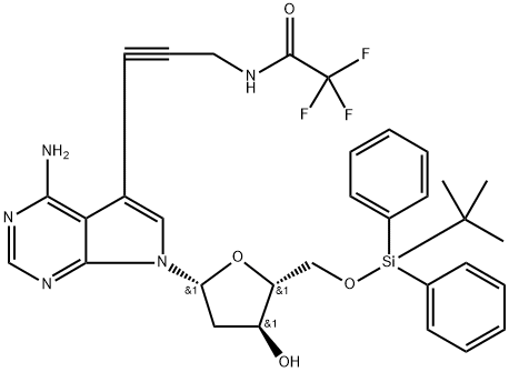 5′-O-TBDPS-7-TFA-ap-7-Deaza-dA Struktur