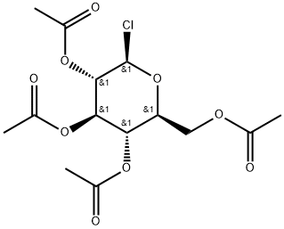 2,3,4,6-tetra-O-acetyl-β-D-chloroglucose Struktur