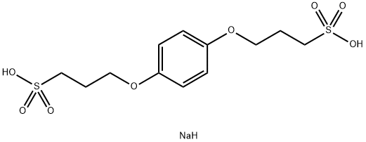 1-Propanesulfonic acid, 3,3'-[1,4-phenylenebis(oxy)]bis-, sodium salt (1:2) Struktur