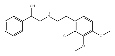 α-[[[2-(2-Chloro-3,4-dimethoxyphenyl)ethyl]amino]methyl]benzenemethanol Struktur