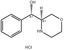 3-Morpholinemethanol, α-phenyl-, hydrochloride, (αS,3R)- Struktur