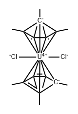 dichlorouranium, 1,2,3,4,5-pentamethylcyclopentane Struktur