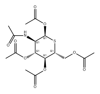 2-Acetamido-1,3,4,6-tetra-O-acetyl-2-deoxy-5-thio-a-D-glucopyranose Struktur