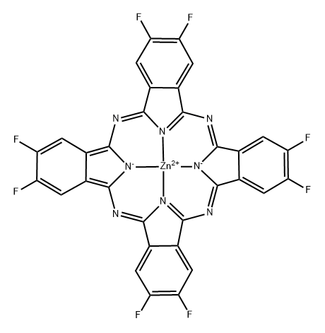 Zinc(II)-2,3,9,10,16,17,23,24-octafluoro-29H ,31H - phthalocyanin Struktur