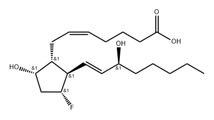 11-fluoro-11-dehydroxyprostaglandin F2alpha Struktur