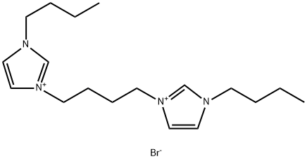 1H-Imidazolium, 1,1'-(1,4-butanediyl)bis[3-butyl-, bromide (1:2) Struktur