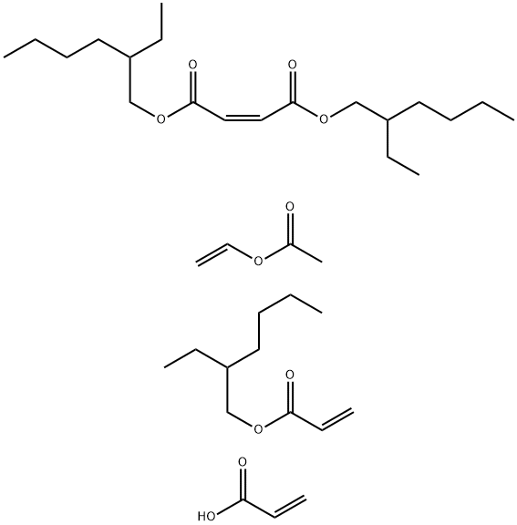 2-Ethylhexyl acrylate, acrylic acid, dioctyl maleate, vinyl acetatepol ymer Struktur