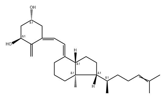 9,10-Secocholesta-5,7,10(19),24-tetraene-1,3-diol, (1α,3β,5Z,7E)- (9CI) Struktur