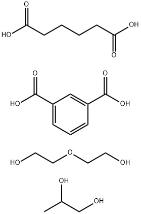 1,3-Benzenedicarboxylic acid, polymer with hexanedioic acid, 2,2-oxybisethanol and 1,2-propanediol Struktur