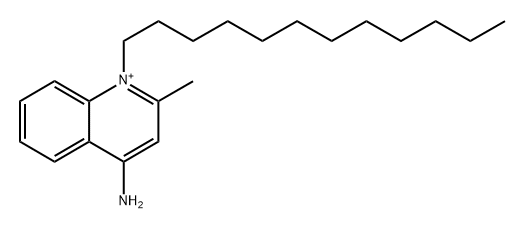 Quinolinium, 4-amino-1-dodecyl-2-methyl- Struktur