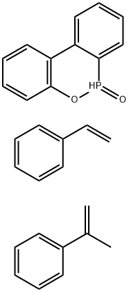 (9,10-Dihydro-9-oxa-10-phosphaphenanthrene-10-oxide) polymer with styrene and .alpha.-methyl-styrene Struktur