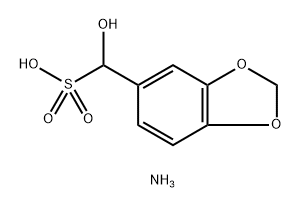 α-Hydroxy-1,3-benzodioxole-5-methanesulfonic acid ammonium salt Struktur