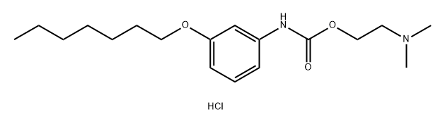 Carbanilic acid, m-heptyloxy-, 2-(dimethylamino)ethyl ester, hydrochloride Struktur