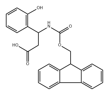 3-(9H-fluoren-9-ylmethoxy)carbonyl]amino}-3-(2-hydroxyphenyl)-propanoic acid Struktur