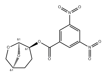 .beta.-D-threo-Hexopyranose, 1,6-anhydro-3,4-dideoxy-, 3,5-dinitrobenzoate Struktur