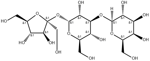 beta-D-Fructofuranosyl O-beta-D-galactopyranosyl-(1-3)-alpha-D-glucopyranoside Struktur