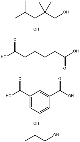 1,3-Benzenedicarboxylic acid, polymer with hexanedioic acid, 1,2-propanediol and 2,2,4-trimethyl-1,3-pentanediol Struktur