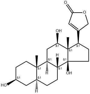 3β,12β,14-Trihydroxy-5α-card-20(22)-enolide Struktur