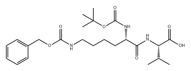 Cbz-Lys(Boc)-Val-OH Struktur