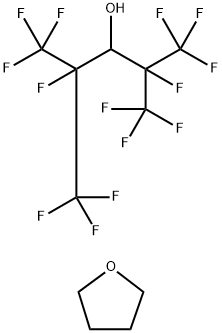 3-Pentanol, 1,1,1,2,4,5,5,5-octafluoro-2,4-bis(trifluoromethyl)-, compd. with tetrahydrofuran (1:1) Struktur