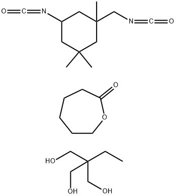 2-Oxepanone, polymer with 2-ethyl-2-(hydroxymethyl)-1,3-propanediol and 5-isocyanato-1-(isocyanatomethyl) -1,3,3-trimethylcyclohexane, isocyanate-terminated Struktur