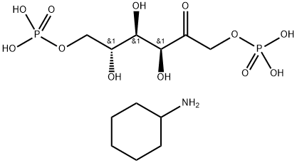 D-fructose 1,6-bis(dihydrogen phosphate), compound with cyclohexylamine (1:3) Struktur