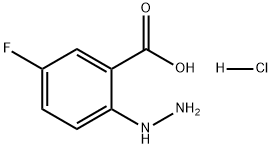 Benzoic acid, 5-fluoro-2-hydrazinyl-, hydrochloride (1:1) Struktur