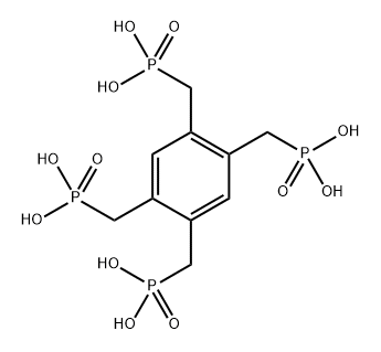 Phosphonic acid, P,P',P'',P'''-[1,2,4,5-benzenetetrayltetrakis(methylene)]tetrakis- Struktur